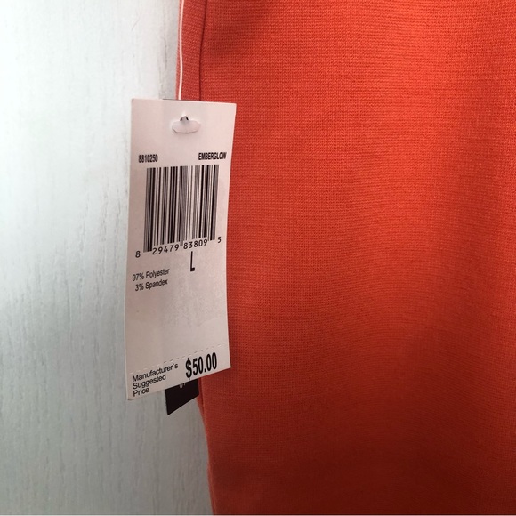 Orange Midi Pencil Skirt - Picture 3 of 7